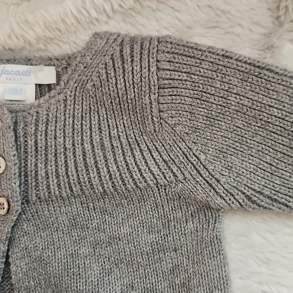 Jacadi Paris Grey & Soft Pink Knit 3 Piece Set - Picture 5 of 15